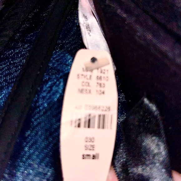 NWT Vintage Victoria's Secret Gorgeous Blue Lace Up Corset Bustier Size S - Picture 11 of 12